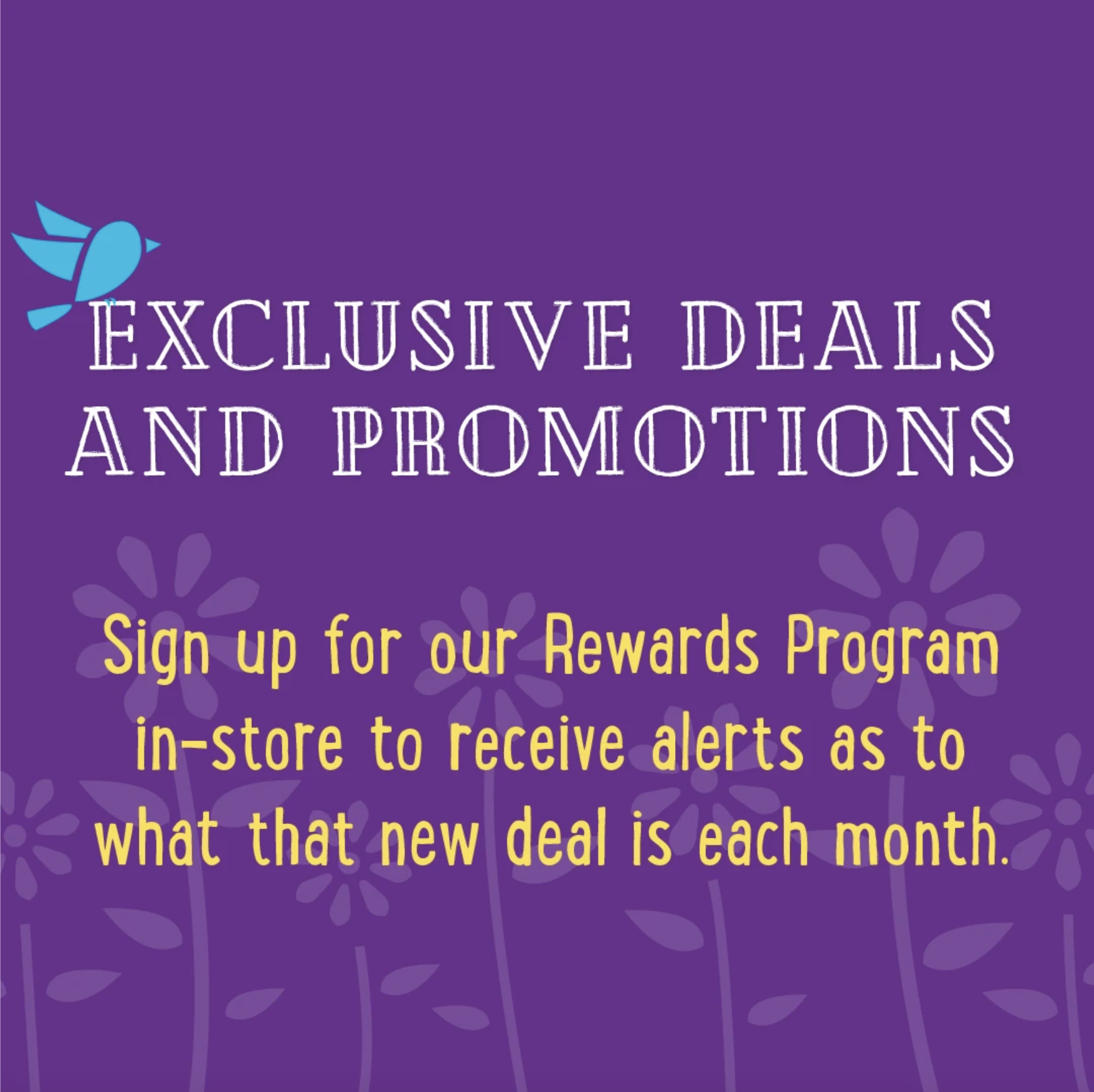 exclusive deals & promotions